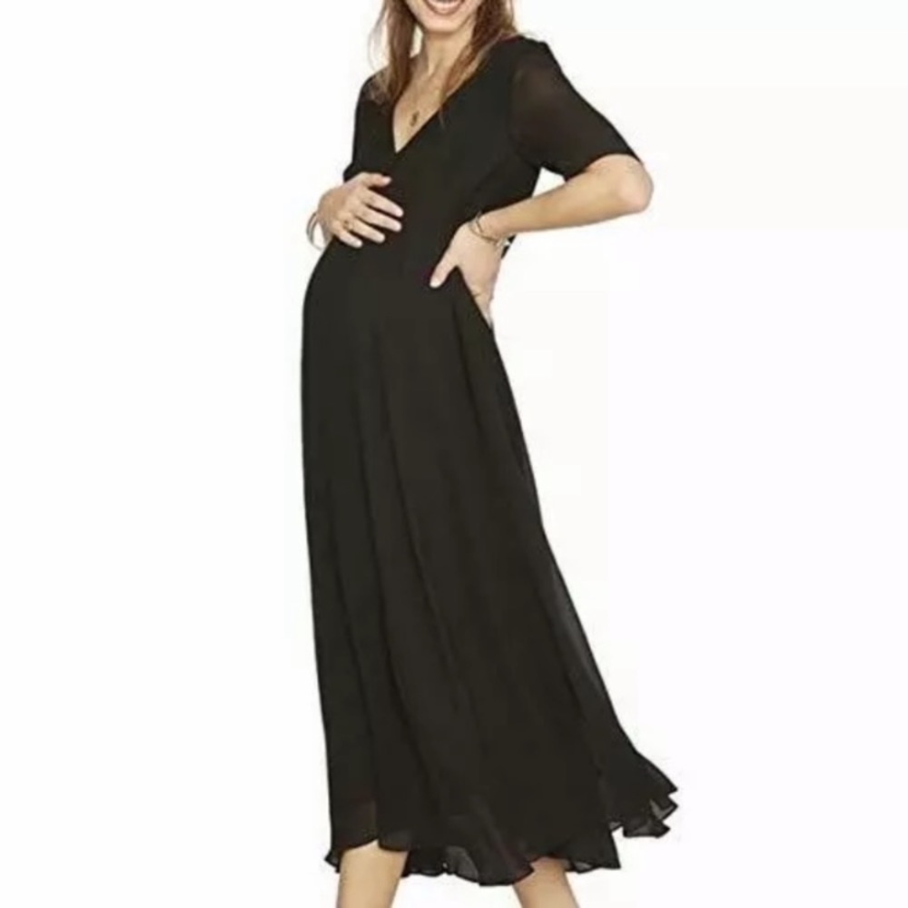NWT HATCH The Maya Dress size 1 black maternity